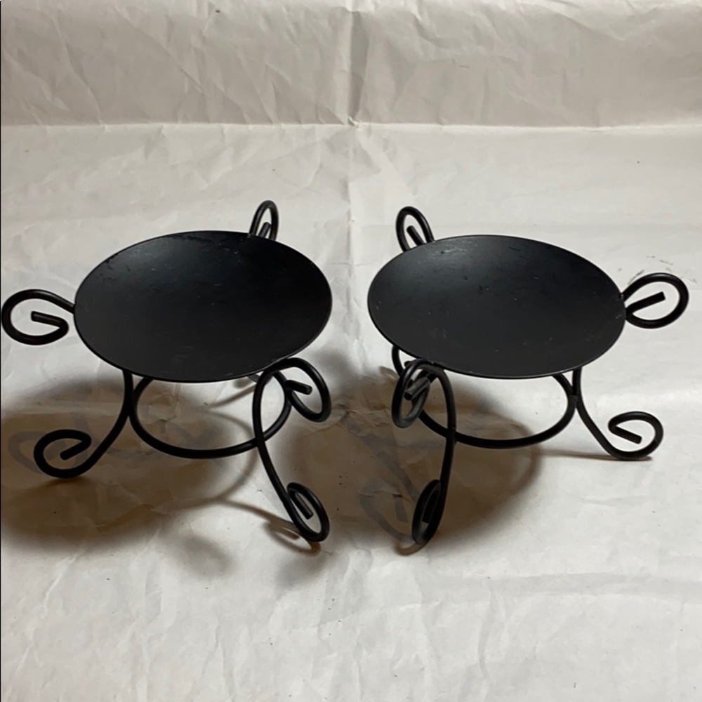 Metal Candle Holders Set of 2